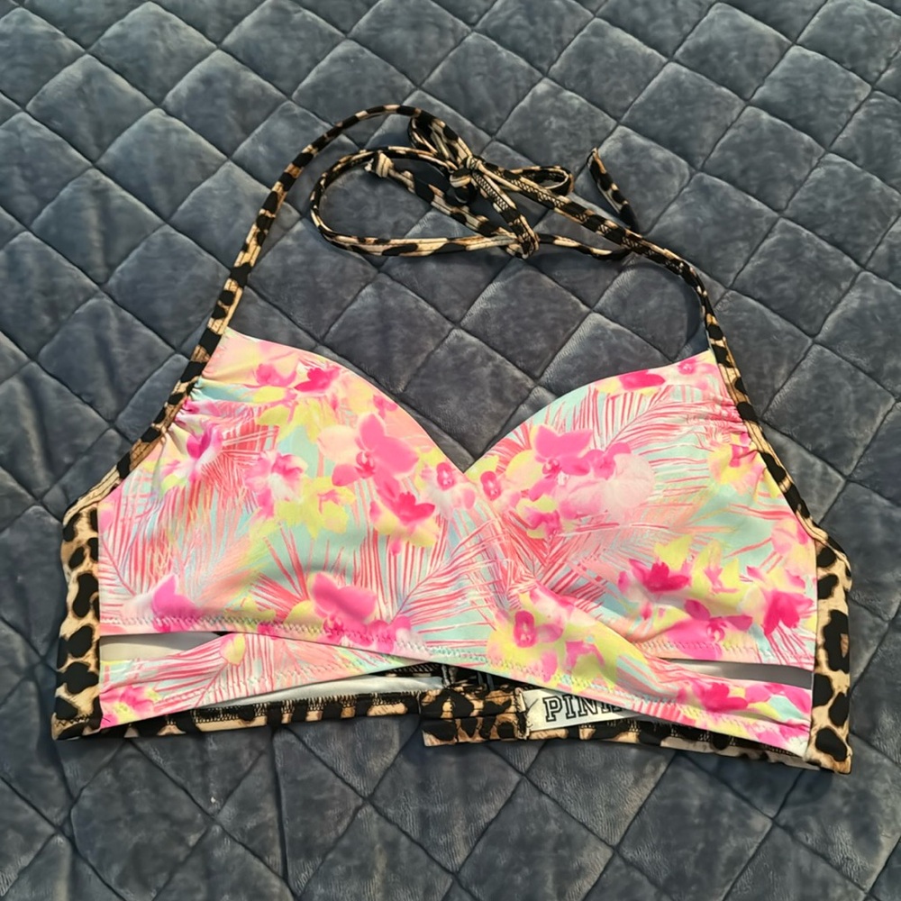 Pink women’s swim suit top